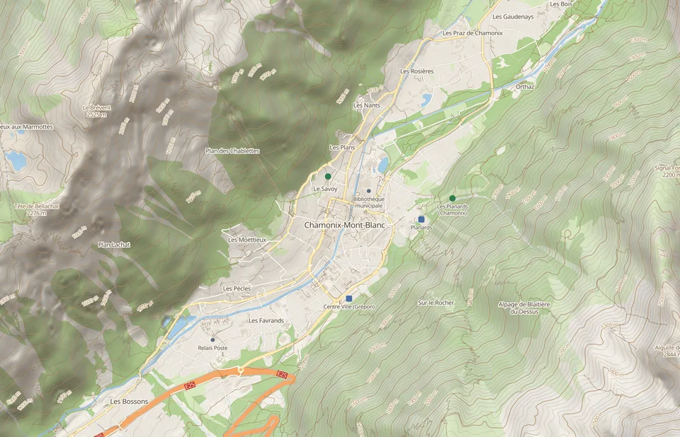 La carte topo : chaque vallon se lit