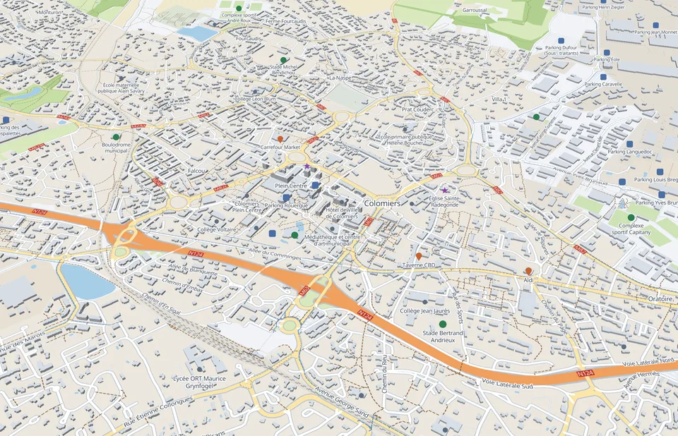 La carte en ville, nette et lisible